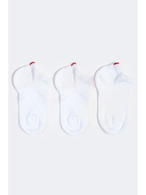 Katia And Bony Run 3 lü Çocuk Basic Patik Çorap Beyaz/Beyaz/Beyaz - S000152506-20063