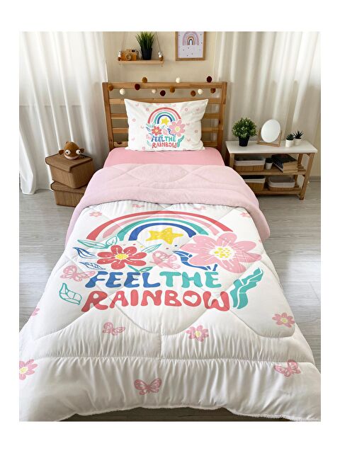 Evmila Tek Kişilik  Desen 160x220 Cm Welsoft Çift Taraflı Silikon Yorgan Ve Uyku Seti - S000305312-23173