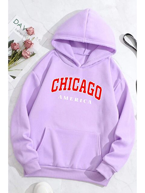 uyguntarz Unisex Chiago Baskılı Sweatshirt - S000267671-17878