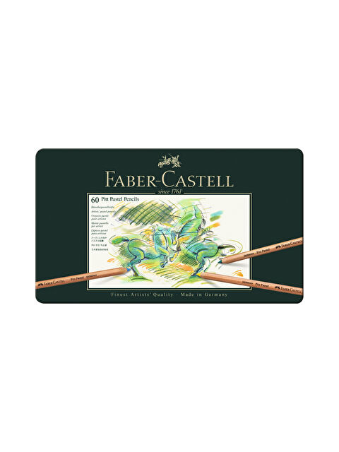 Faber-Castell Pitt Pastel Boya Kalemi, 60 Renk, Canlı Renkler, Özel Metal Kalem Kutulu - S000415443-23173