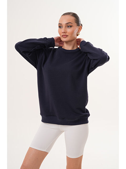 MİSS DÜNYA LİSSA Unisex Bisiklet Yaka %100 Pamuk Basic Sweatshirt - S000510256-21164