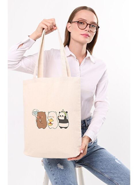 Bagg Kanvas 3 Yakın Dost Baskılı Bez Çanta - S000153071-19966