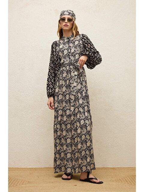 Manuka Viskon Balon Kol Elbise Carmıne - S000057287-2531