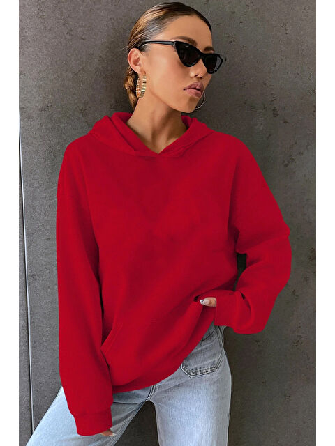uyguntarz Unisex Oversize Sırt Kral Kelebek Baskılı Sweatshirt - S000267676-20045
