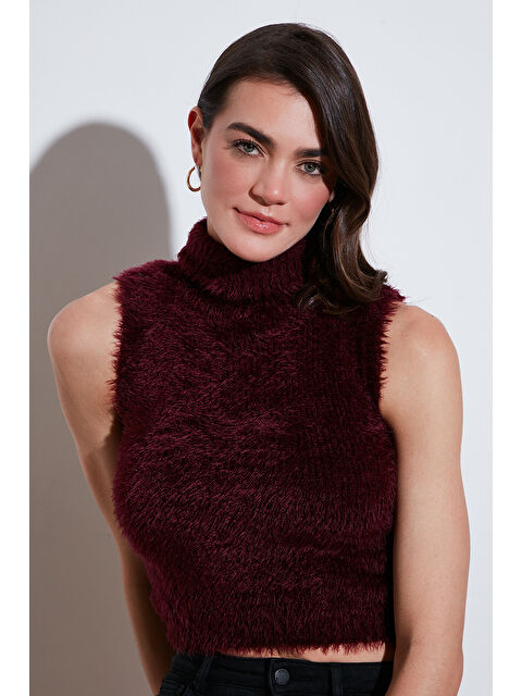 Lela Yumuşak Tüylü Slim Fit Balıkçı Yaka Crop Süveter 4615566 - S000317605-19951