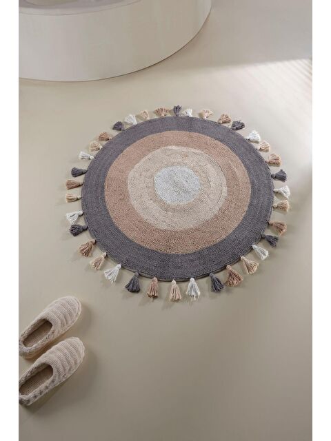 İrya Laura %100 Pamuk Banyo Paspası Bej 100x100 - S000169596-19928