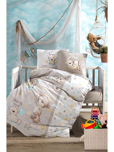 Clasy %100 Pamuk Bebek Nevresim Takımı Lıttle Bear - S000208599-19928