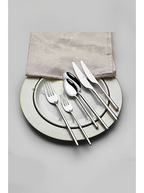 Nehir Gloria Sade 12 Kişilik 84 Parça Deri Kutulu Çatal Kaşık Bıçak Takımı - S000492355-18105