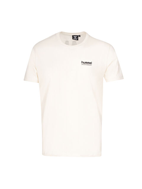 Hummel Trinar Erkek Ekru Yuvarlak Yaka Tişört - S000517203-19965