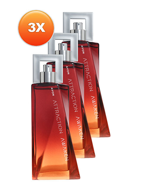 AVON Attraction Awaken Erkek Parfüm Edt 75 Ml. Üçlü Set - S000285540-10231