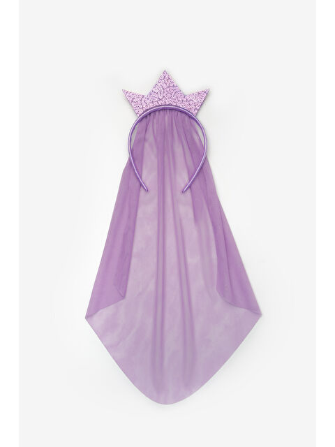 Le Mabelle Lila Tül Detaylı Kraliçe Figürlü Kız Çocuk Taç - S000464009-17878
