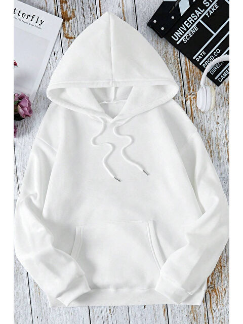 uyguntarz Unisex Oversize Sırt Kral Kelebek Baskılı Sweatshirt - S000267676-20063