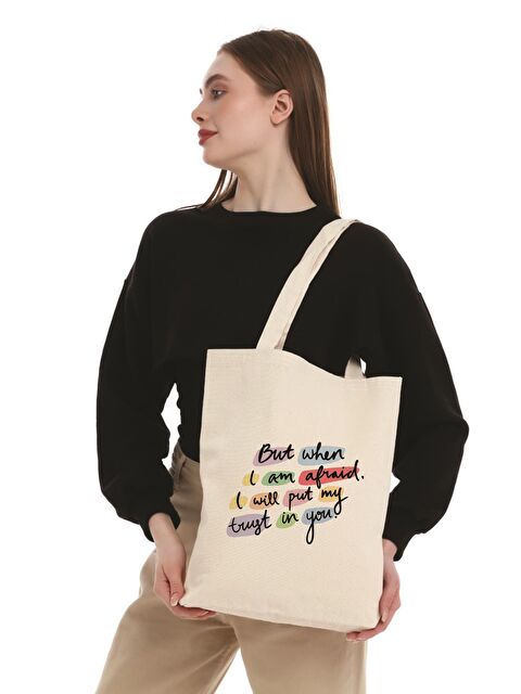 Bagg Kanvas But When Baskılı Bez Çanta - S000153077-19966