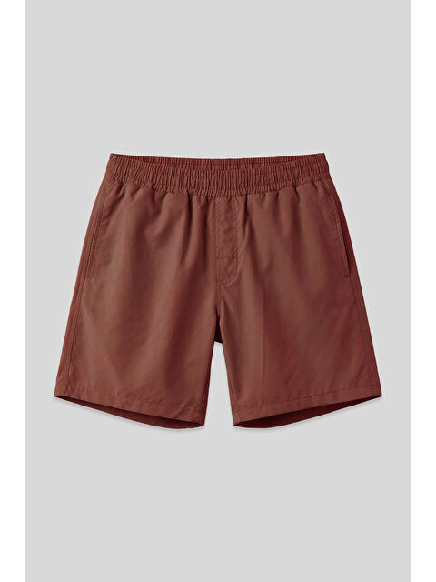 Tommylife Kahverengi Hızlı Kuruyan Standart Fit Erkek Deniz Şortu - 81237