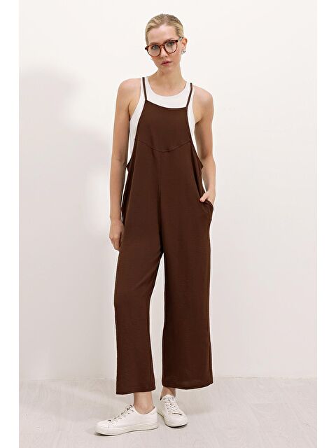 Bigdart 7019 Askılı Bahçivan Tulum - Kahverengi - S000090072-19413