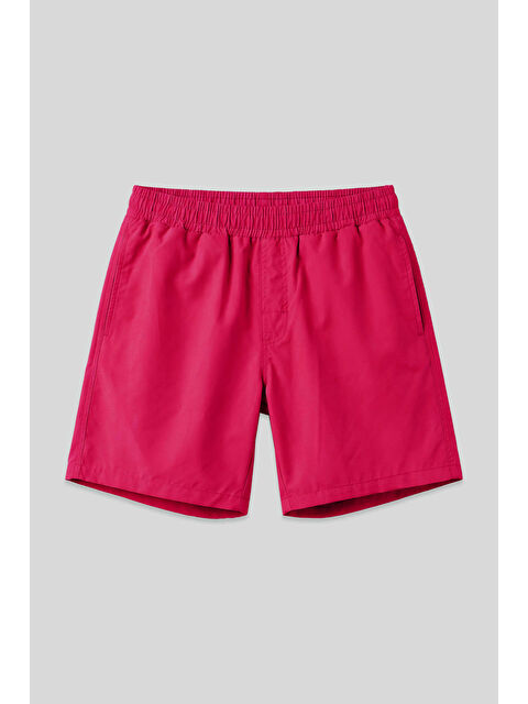 Tommylife Fuşya Hızlı Kuruyan Standart Fit Erkek Deniz Şortu - 81237