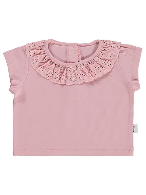 Civil Baby Yaka Brodeli 6-18 Ay Tişört - Pembe 9-12 Ay - S000207115-20024