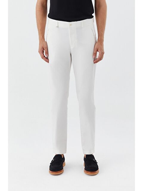 Sabri Özel Regular Fit Klasik Erkek Pantolon Beyaz - S000525780-20063