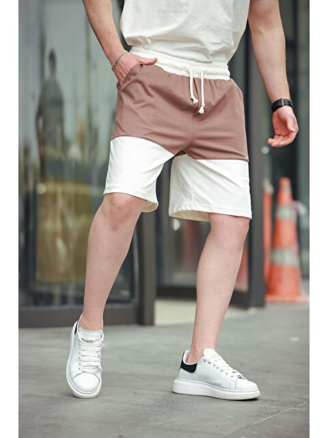 Madmext Vizon Renk Bloklu Erkek Şort E6568 - S000424263-26429