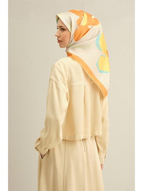 ARMİNE Desenli Saf İpek Sura Eşarp 9317 80