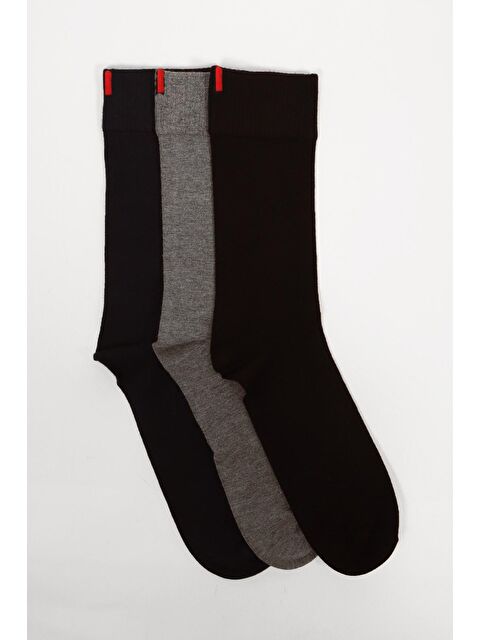 Katia And Bony 3'Lü Paket Harold Bambu Erkek Soket Çorap Antrasit-Lacivert-Siyah - S000152514-29666
