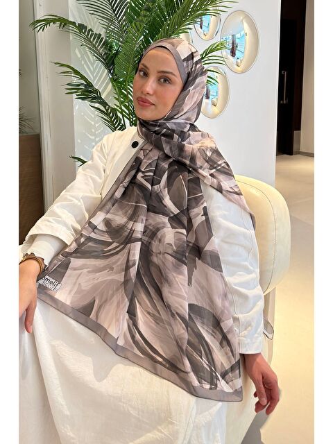 Lamelif Brush Desen Soft Şal Toprak