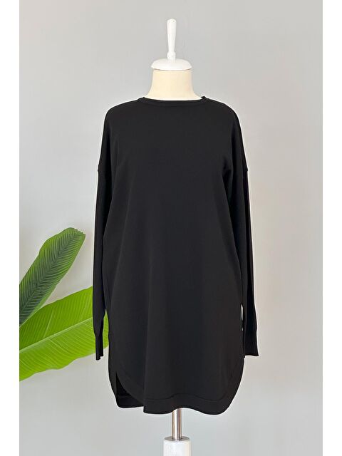 Nuss Merserize Oval Kesim Tunik 1200 Siyah - S000142996-19351
