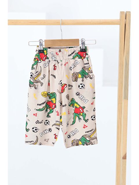 Tofisa Erkek Çocuk Krem Baskılı Şort - 27311 - S000434446-19966