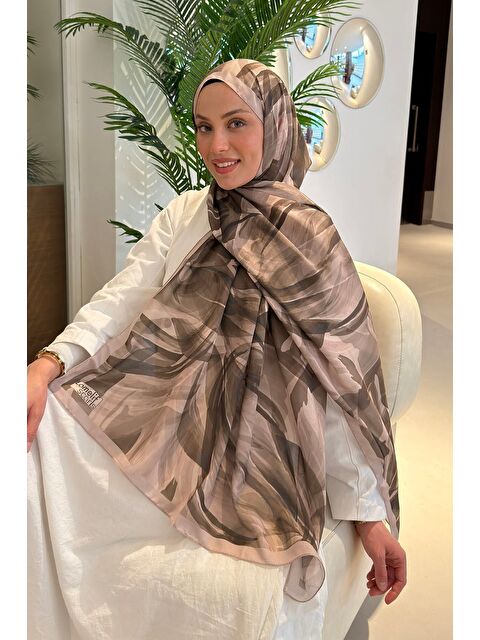 Lamelif Brush Desen Soft Şal Bej