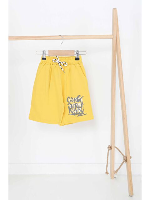 Tofisa Erkek Çocuk Sari Baskılı Şort - 27330 - S000434418-20072