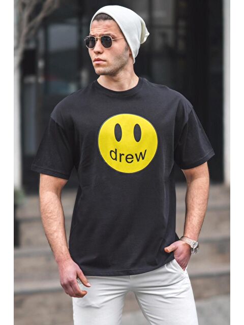 Madmext Siyah Erkek %100 Pamuk Tişört 5206 - S000017268-19351