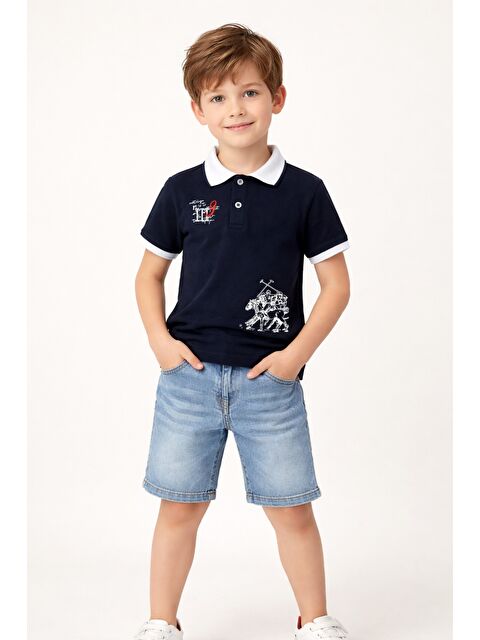 cassolını Tarz Lakos Asker Desenli Belden Ayarlanabilir Kısa Kollu Şortlu 2'li Takım Çocuk ve Bebek Giyim