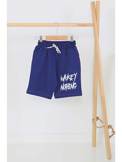 Tofisa Erkek Çocuk Lacivert Baskılı Şort - 27343 - S000434459-21164