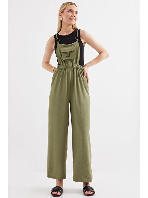 Bigdart 7023 Askılı Bahçıvan Tulum - Haki - S000090070-18547