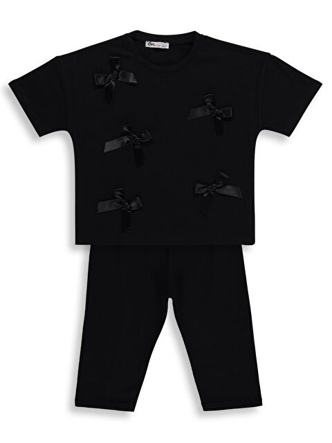 Civil Girls Fiyonklu 6-9 Yaş Takım - Siyah