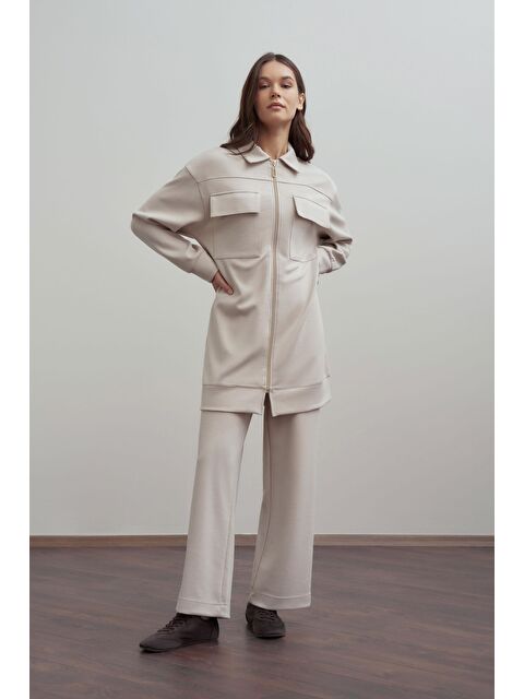 ALLDAY Taş-Yumuşak Dokulu Fermuarlı Pantolonlu Takım - S000495909-25636