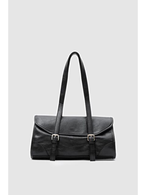 Shulebags Lue Vintage Baget Çanta Siyah - S000423566-19351