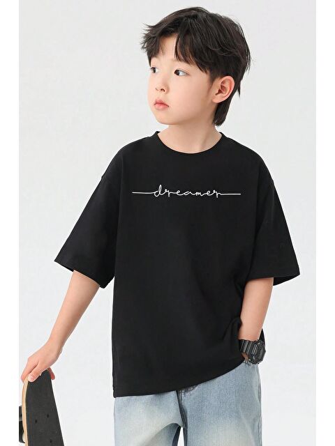 uyguntarz Çocuk Dreamer Baskılı Pamuklu Tshirt - S000242915-19351