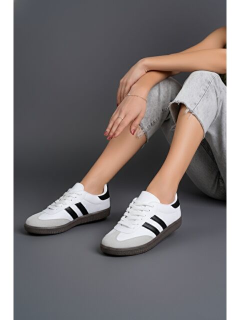 Muggo DORGO Kadın Günlük Bağcıklı Yürüyüş Koşu Sneaker Spor Ayakkabı - S000458928-37246