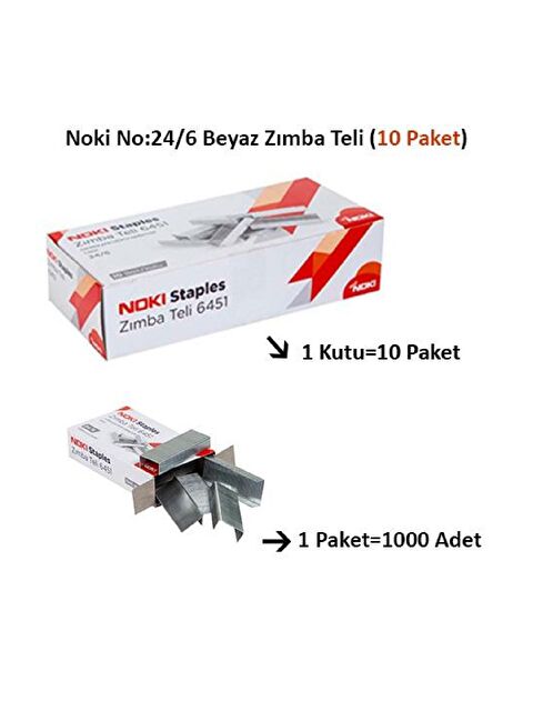 Noki 24/6 Zımba Teli 10'lu Paket - S000139683-18105