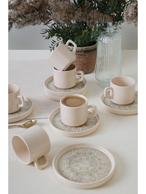 Keramika Groundlace Stackable Çay Takımı 12 Parça 6 Kişilik - S000177220-23173