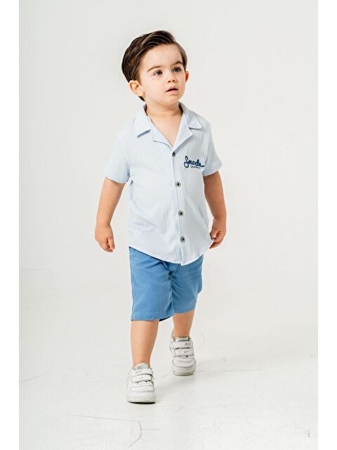 cassolını Tarz Gömlekli Belden Ayarlanabilir Kısa Kollu Şortlu 2'li Takım