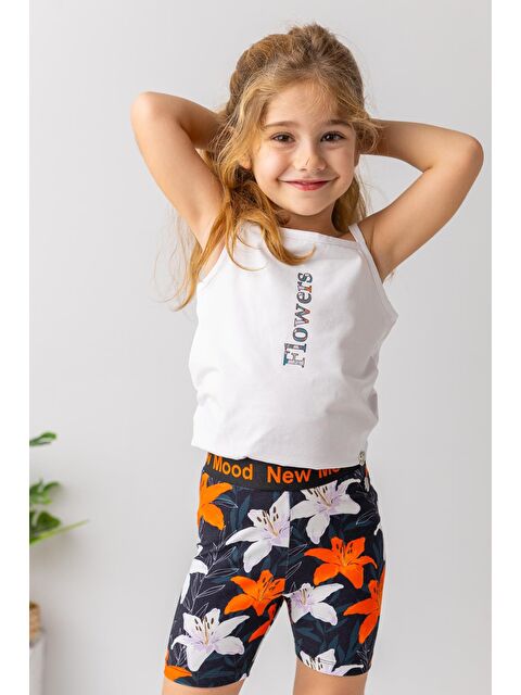 ZEYLAND Kız Çocuk Yazı Baskılı Askılı Atlet - Beyaz - S000363883-20063