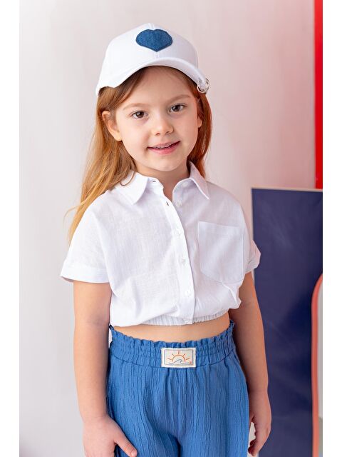 ZEYLAND Kız Çocuk Beli Lastikli Gömlek - Beyaz - S000363890-20063