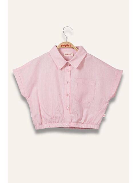 ZEYLAND Kız Çocuk Beli Lastikli Gömlek - Pembe - S000363893-20024
