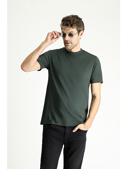 Kiğılı Bisiklet Yaka Regular Fit Süprem Pamuk %100 Pamuk Tişört - S000404622-26298