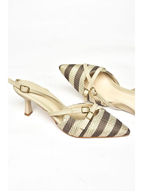 Fox Shoes S5185333 Bej Kadın Topuklu Ayakkabı - S000177222-19928