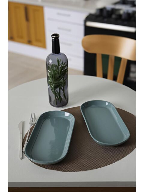 Keramika Yeşil Noyan Kayık Tabak 28 Cm 2 Adet - S000177223-17703