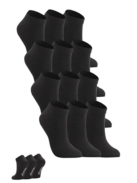 SLAZENGER JAIME 12 li Set Kadın  Siyah Çorap - S000495938-19351