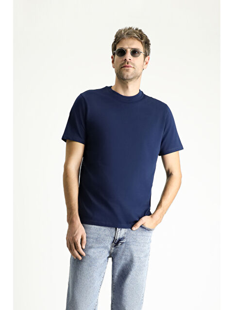 Kiğılı Bisiklet Yaka Regular Fit Süprem Pamuk %100 Pamuk Tişört - S000404622-21164